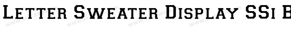 Letter Sweater Display SSi Black字体转换